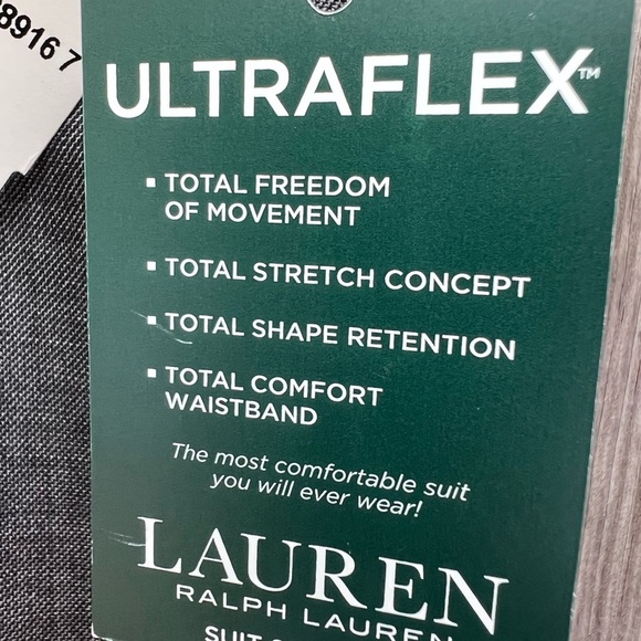 LAUREN RALPH LAUREN Ultraflex Gray Wool Trouser Suit Pants Mens 48W NWT NEW - Picture 4 of 12